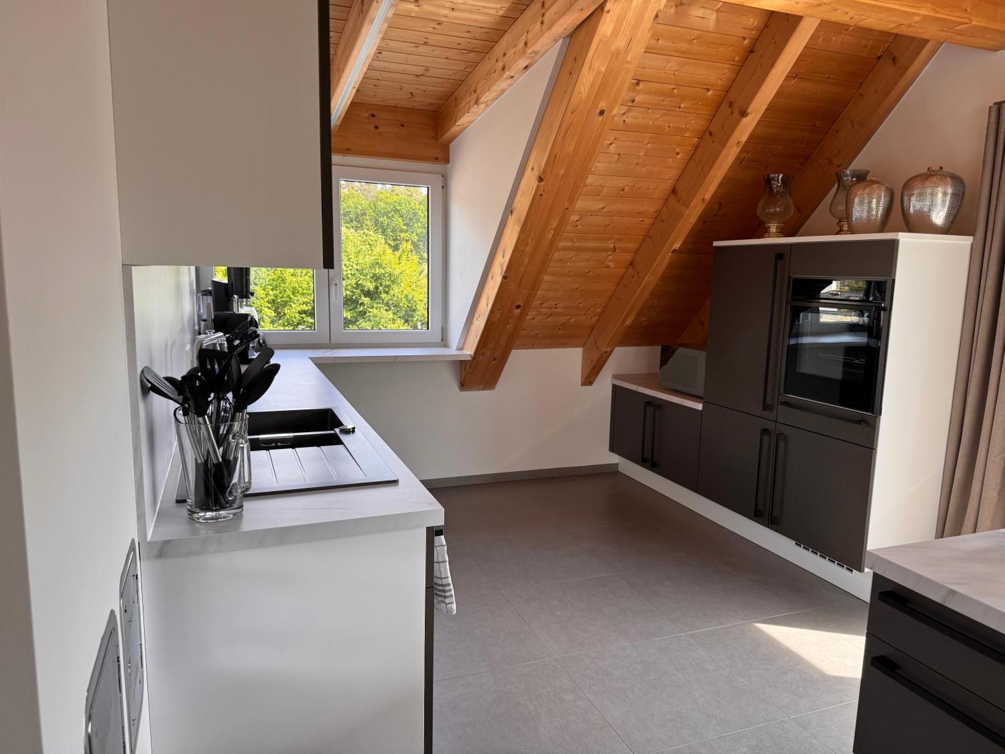 Moderne Ferienunterkunft/Wohnung Burgthann Exterior foto