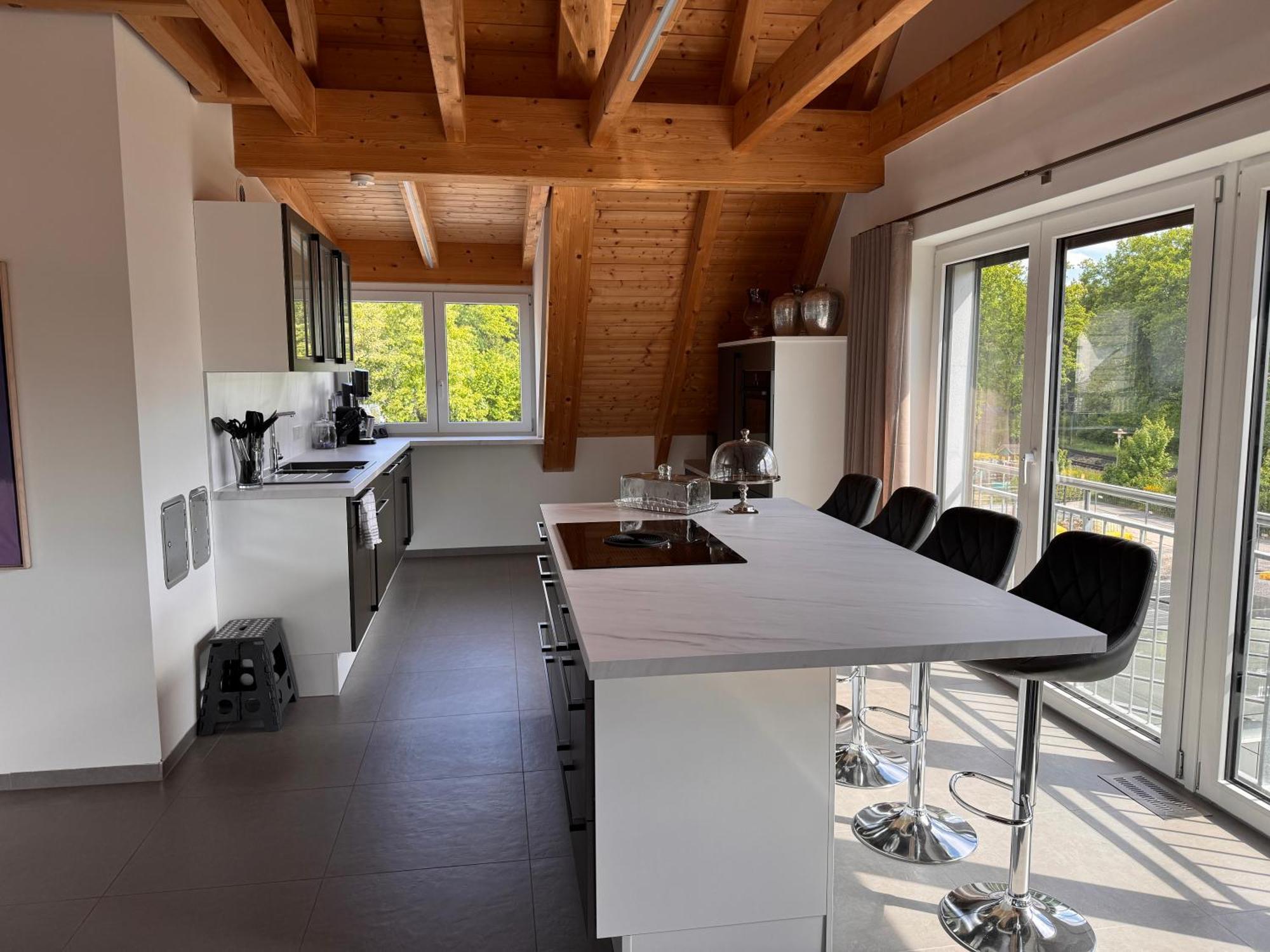 Moderne Ferienunterkunft/Wohnung Burgthann Exterior foto